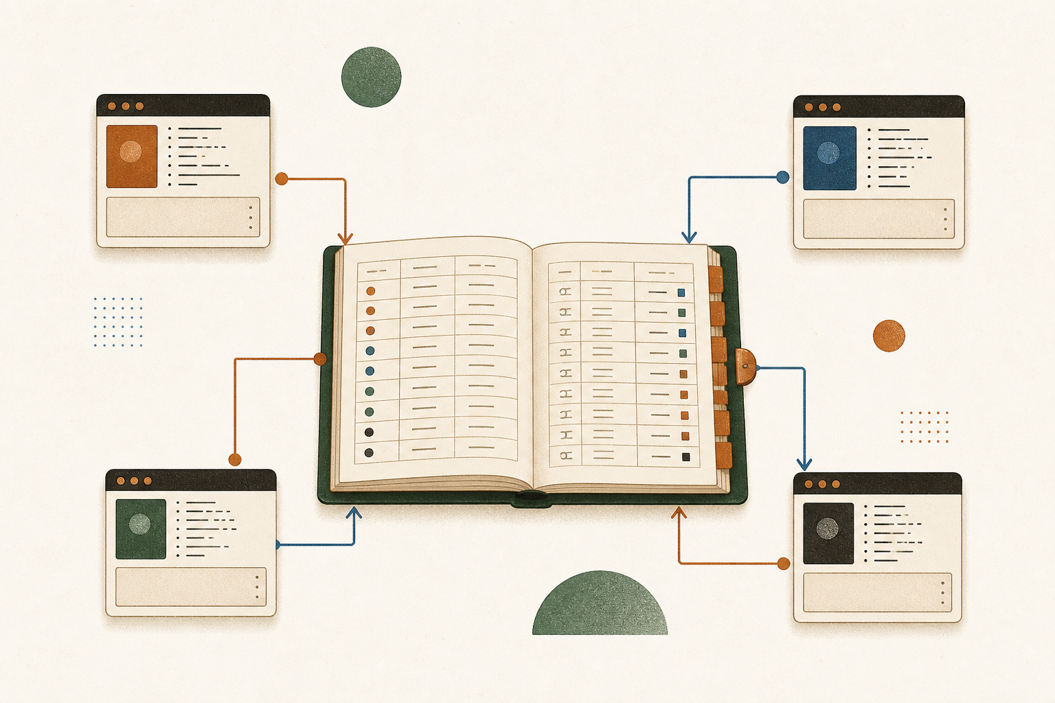 One Backlog database at the center, read and written by multiple AI agents through MCP